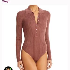 NWT Wayf Dresden Polo Collar Bodysuit